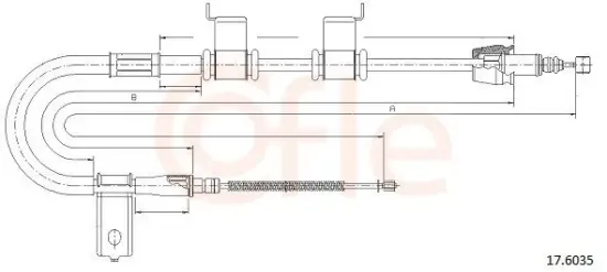 Seilzug, Feststellbremse hinten links COFLE 17.6035 Bild Seilzug, Feststellbremse hinten links COFLE 17.6035