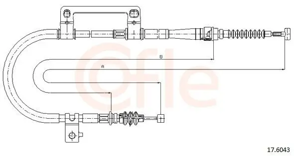 Seilzug, Feststellbremse hinten links COFLE 17.6043