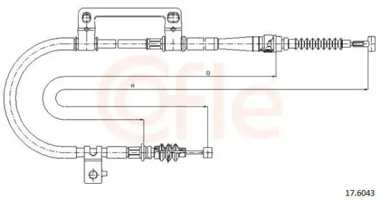 Seilzug, Feststellbremse hinten links COFLE 17.6043 Bild Seilzug, Feststellbremse hinten links COFLE 17.6043