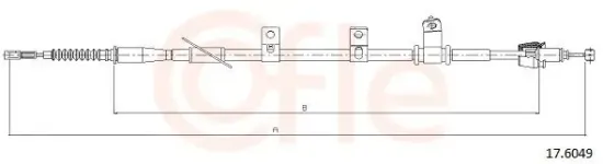 Seilzug, Feststellbremse hinten rechts COFLE 17.6049 Bild Seilzug, Feststellbremse hinten rechts COFLE 17.6049