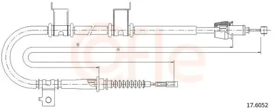 Seilzug, Feststellbremse hinten links COFLE 17.6052 Bild Seilzug, Feststellbremse hinten links COFLE 17.6052