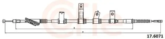 Seilzug, Feststellbremse hinten rechts COFLE 17.6071 Bild Seilzug, Feststellbremse hinten rechts COFLE 17.6071