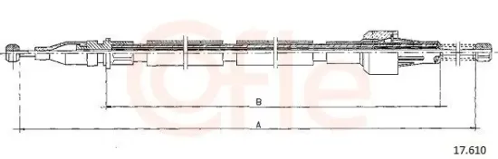 Seilzug, Feststellbremse hinten links hinten rechts COFLE 17.610 Bild Seilzug, Feststellbremse hinten links hinten rechts COFLE 17.610