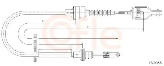 Seilzug, Kupplungsbetätigung COFLE 18.0056 Bild Seilzug, Kupplungsbetätigung COFLE 18.0056