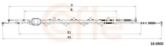 Seilzug, Schaltgetriebe COFLE 18.0800 Bild Seilzug, Schaltgetriebe COFLE 18.0800