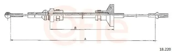 Seilzug, Kupplungsbetätigung COFLE 18.220 Bild Seilzug, Kupplungsbetätigung COFLE 18.220