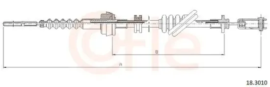 Seilzug, Kupplungsbetätigung COFLE 18.3010 Bild Seilzug, Kupplungsbetätigung COFLE 18.3010