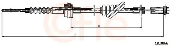 Seilzug, Kupplungsbetätigung COFLE 18.3066 Bild Seilzug, Kupplungsbetätigung COFLE 18.3066