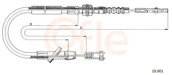 Seilzug, Kupplungsbetätigung COFLE 18.601 Bild Seilzug, Kupplungsbetätigung COFLE 18.601