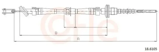 Seilzug, Kupplungsbetätigung COFLE 18.6105 Bild Seilzug, Kupplungsbetätigung COFLE 18.6105
