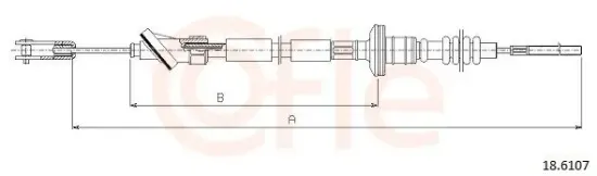 Seilzug, Kupplungsbetätigung COFLE 18.6107 Bild Seilzug, Kupplungsbetätigung COFLE 18.6107
