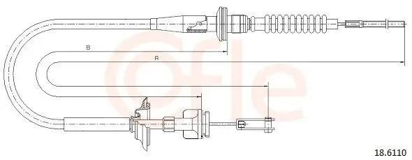 Seilzug, Kupplungsbetätigung COFLE 18.6110