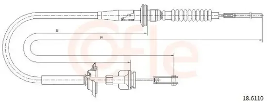 Seilzug, Kupplungsbetätigung COFLE 18.6110 Bild Seilzug, Kupplungsbetätigung COFLE 18.6110