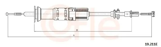 Seilzug, Kupplungsbetätigung COFLE 19.211E Bild Seilzug, Kupplungsbetätigung COFLE 19.211E