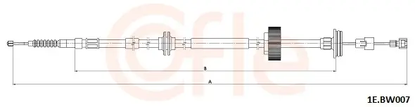 Seilzug, Feststellbremse hinten rechts COFLE 1E.BW007