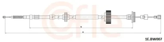 Seilzug, Feststellbremse hinten rechts COFLE 1E.BW007 Bild Seilzug, Feststellbremse hinten rechts COFLE 1E.BW007