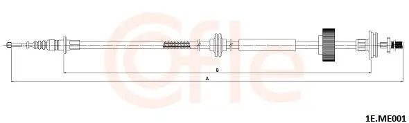 Seilzug, Feststellbremse hinten rechts COFLE 1E.ME001