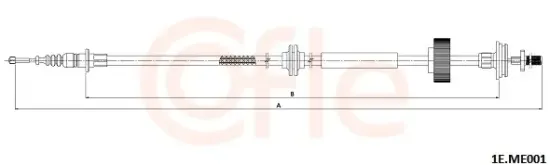 Seilzug, Feststellbremse hinten rechts COFLE 1E.ME001 Bild Seilzug, Feststellbremse hinten rechts COFLE 1E.ME001