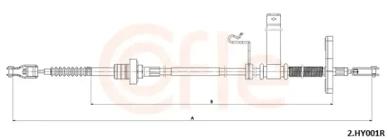 Seilzug, Kupplungsbetätigung COFLE 2.HY001R Bild Seilzug, Kupplungsbetätigung COFLE 2.HY001R