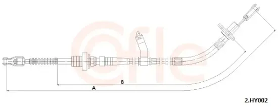 Seilzug, Kupplungsbetätigung COFLE 92.2.HY002 Bild Seilzug, Kupplungsbetätigung COFLE 92.2.HY002