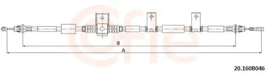 Seilzug, Feststellbremse hinten rechts COFLE 20.160B046 Bild Seilzug, Feststellbremse hinten rechts COFLE 20.160B046