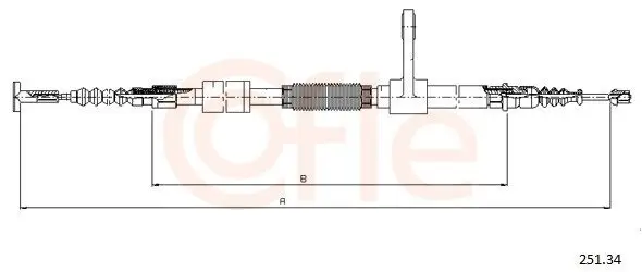 Seilzug, Feststellbremse hinten links COFLE 251.34