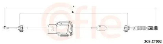 Seilzug, Schaltgetriebe COFLE 2CB.CT002 Bild Seilzug, Schaltgetriebe COFLE 2CB.CT002