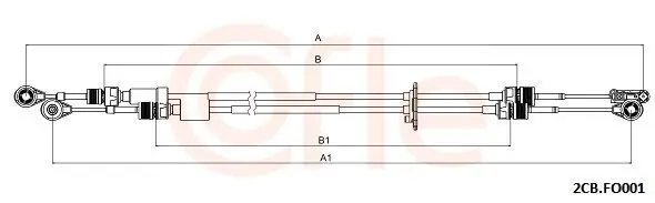 Seilzug, Schaltgetriebe COFLE 2CB.FO001