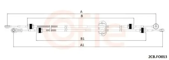 Seilzug, Schaltgetriebe COFLE 2CB.FO013 Bild Seilzug, Schaltgetriebe COFLE 2CB.FO013