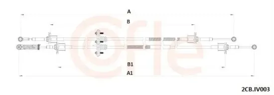 Seilzug, Schaltgetriebe COFLE 2CB.IV003 Bild Seilzug, Schaltgetriebe COFLE 2CB.IV003