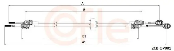 Seilzug, Schaltgetriebe COFLE 2CB.OP001