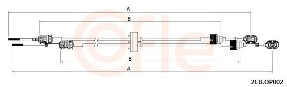 Seilzug, Schaltgetriebe COFLE 2CB.OP002