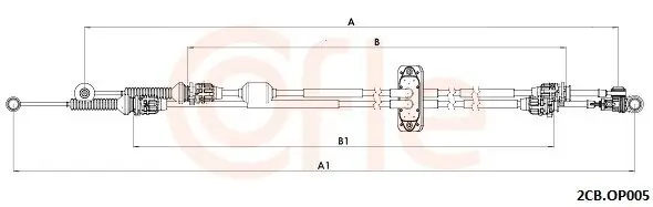 Seilzug, Schaltgetriebe COFLE 2CB.OP005