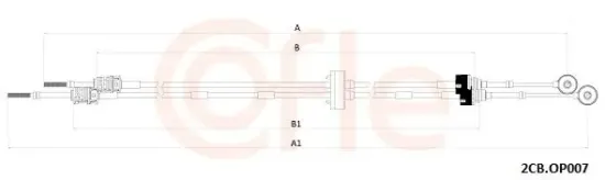 Seilzug, Schaltgetriebe COFLE 2CB.OP007 Bild Seilzug, Schaltgetriebe COFLE 2CB.OP007