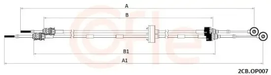 Seilzug, Schaltgetriebe COFLE 2CB.OP007 Bild Seilzug, Schaltgetriebe COFLE 2CB.OP007