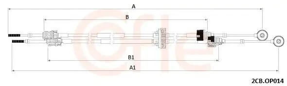 Seilzug, Schaltgetriebe COFLE 2CB.OP014