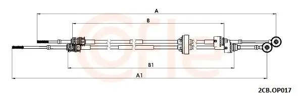 Seilzug, Schaltgetriebe COFLE 2CB.OP017