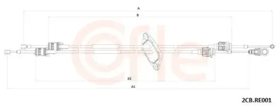 Seilzug, Schaltgetriebe COFLE 2CB.RE001 Bild Seilzug, Schaltgetriebe COFLE 2CB.RE001