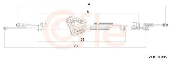 Seilzug, Schaltgetriebe COFLE 2CB.RE005 Bild Seilzug, Schaltgetriebe COFLE 2CB.RE005