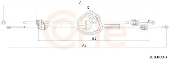 Seilzug, Schaltgetriebe COFLE 2CB.RE007 Bild Seilzug, Schaltgetriebe COFLE 2CB.RE007