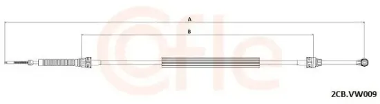 Seilzug, Schaltgetriebe COFLE 2CB.VK009 Bild Seilzug, Schaltgetriebe COFLE 2CB.VK009