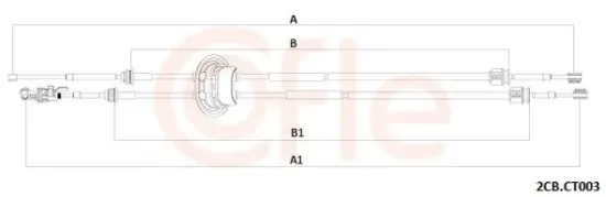 Seilzug, Schaltgetriebe COFLE 2CB.CT003 Bild Seilzug, Schaltgetriebe COFLE 2CB.CT003