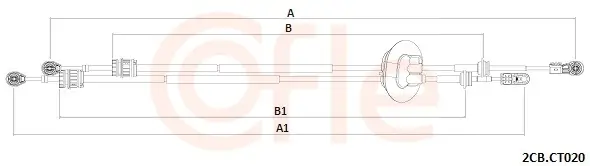 Seilzug, Schaltgetriebe COFLE 92.2CB.CT020