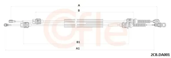 Seilzug, Schaltgetriebe COFLE 2CB.DA001 Bild Seilzug, Schaltgetriebe COFLE 2CB.DA001