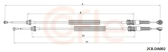 Seilzug, Schaltgetriebe COFLE 2CB.DA002 Bild Seilzug, Schaltgetriebe COFLE 2CB.DA002