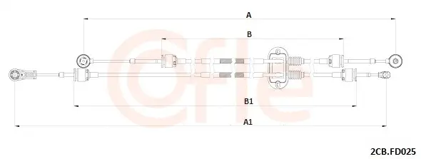Seilzug, Schaltgetriebe COFLE 2CB.FD025