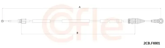 Seilzug, Schaltgetriebe COFLE 2CB.FI001 Bild Seilzug, Schaltgetriebe COFLE 2CB.FI001