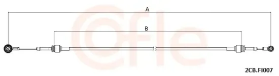 Seilzug, Schaltgetriebe COFLE 2CB.FI007 Bild Seilzug, Schaltgetriebe COFLE 2CB.FI007