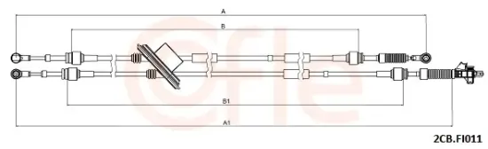 Seilzug, Schaltgetriebe COFLE 2CB.FI011 Bild Seilzug, Schaltgetriebe COFLE 2CB.FI011