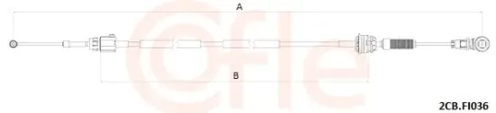 Seilzug, Schaltgetriebe COFLE 2CB.FI036 Bild Seilzug, Schaltgetriebe COFLE 2CB.FI036